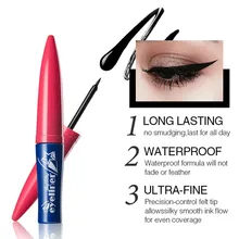 Menow Водонепроницаемый подводка-фломастер для Красота макияж Косметические средства черная жидкая подводка для глаз пера maquiagem profissional completa