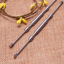 Лидер продаж 2 шт./компл. очистки для удаления приспособление для чистки ушей вперёд сделан вытяжка из нержавеющей иглы антибактериальные Очищение акне уход за ушами инструменты