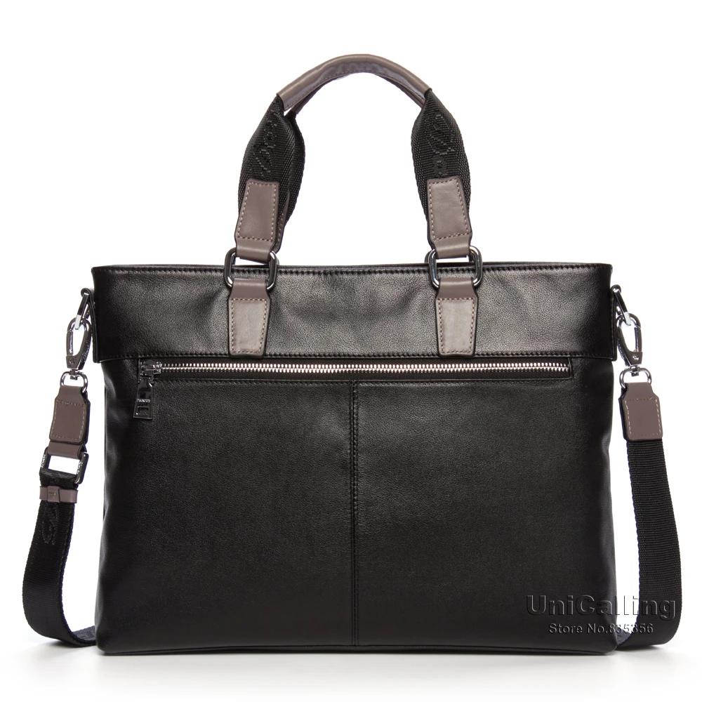 Модная брендовая мужская деловая сумка через плечо из натуральной кожи, мужская сумка для ноутбука, мужская деловая сумка