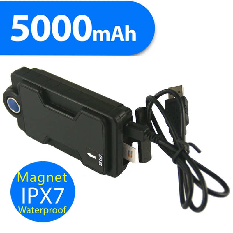 

Magnet 5000mAh Big Battery Localizzatore GPS For Assets Vehicles Human Dismount Sensor Alarm Waterproof ipx7