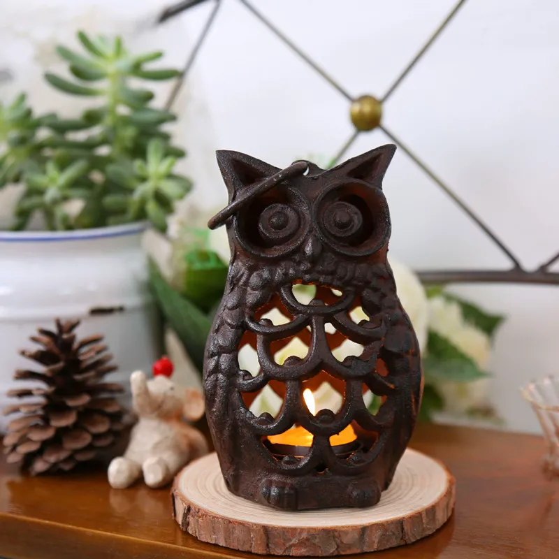 

Candle Holders Iron Creative Retro Cast Owl Candlestick