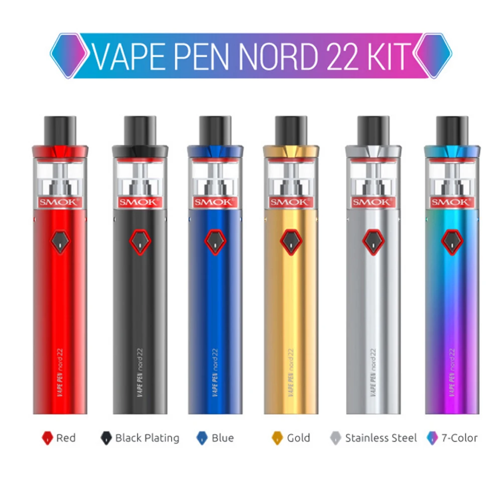 Newest SMOK Nord 22 AIO Starter Kit Vape pod 2000mAh Battery 3.6ML atomizer Vape Pen Kit electronic cigarette vs vape pen 22