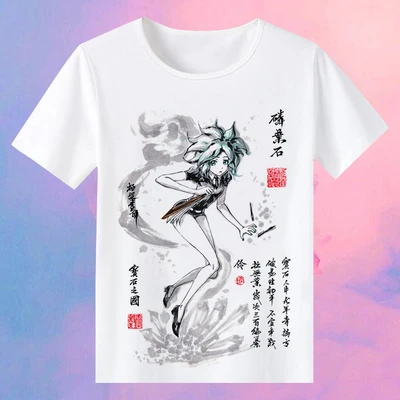 

Houseki no Kuni Phosphophyllite T-shirt Anime T Shirt Casual Men Cotton Tees