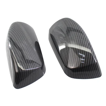

Hot 1Pair L+R Carbon Fiber Look Side Mirror Cap Housing Cover for BMW E60 E61 E63 E64 04-07 BX