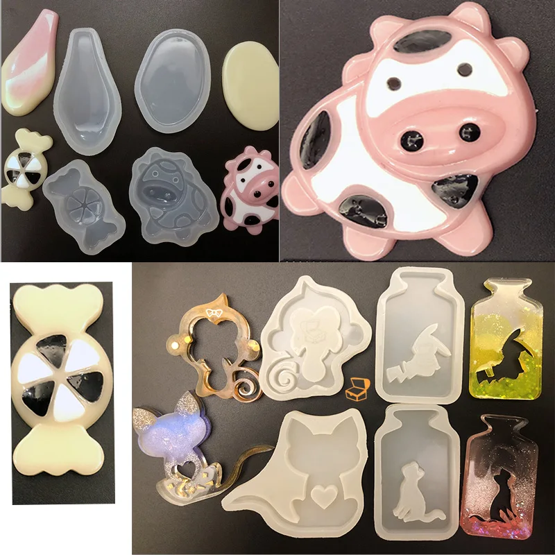 

1PC Cow Bottle Candy Shaped Jewelry Tool Jewelry Mold UV Epoxy Resin Silicone Molds for Making Jewelry