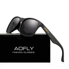 AOFLY старинные ретро поляризованных солнцезащитных очков Мужчины покрытие зеркало вождения солнцезащитные очки Polaroid объектив квадратные очки мужские очки AF8058