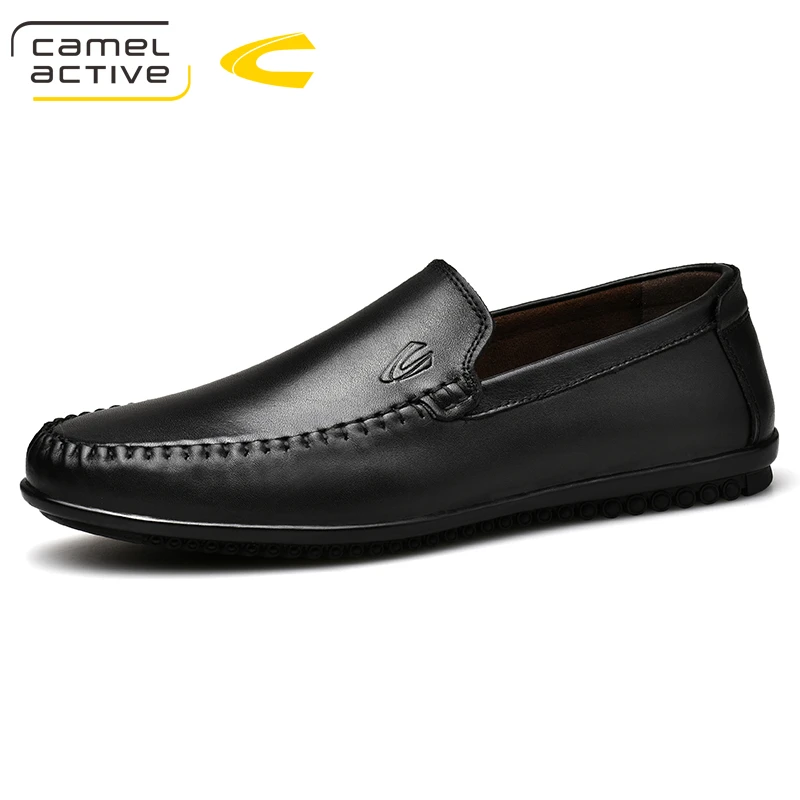 Camel Marrom Vestido Dos Casamento Banquete Partido Active marrom Em Sapatas Deslizamento Homens Couro De Nova Preto Com Borla Preto Calçados Genuíno Moda Loafers nwngxAfrUO