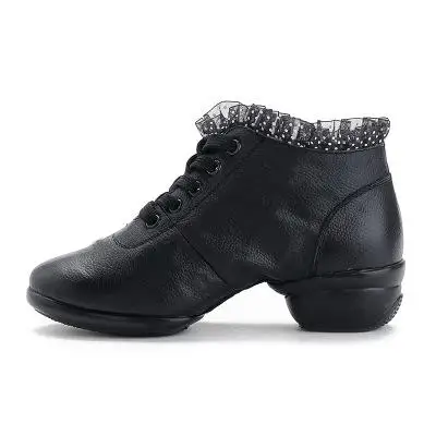 Танцевальная обувь для Саши; женские кожаные кроссовки в стиле джаз и хип-хоп; кроссовки для поп-танцев; женские спортивные танцевальные туфли на платформе - Цвет: 2