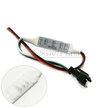 

SP002E Mini 3Key RGB LED Inline Controller Connectorfor DC5V - 24V for WS2811 WS2812B LED Strip Light