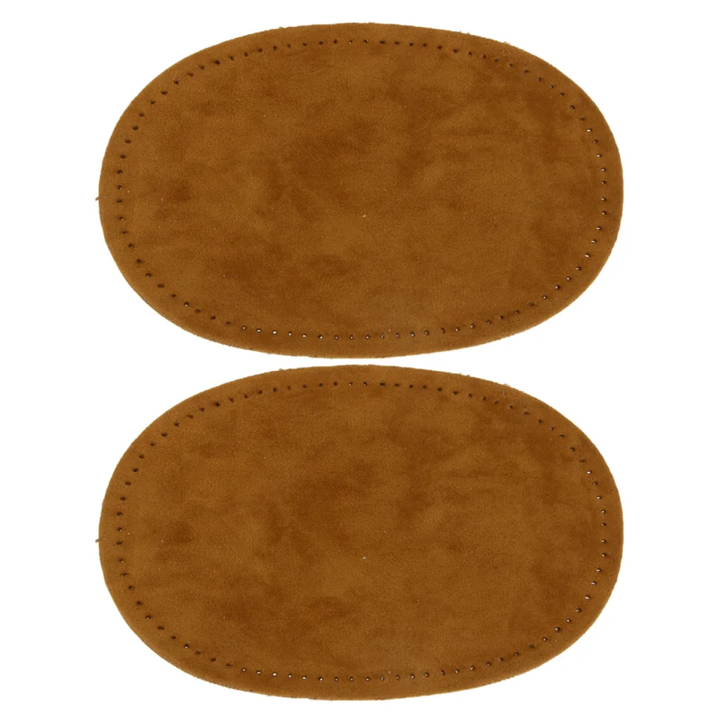2 Suede SEW ON Patches Elbow pads Knee patches suede BROWN 1 pair