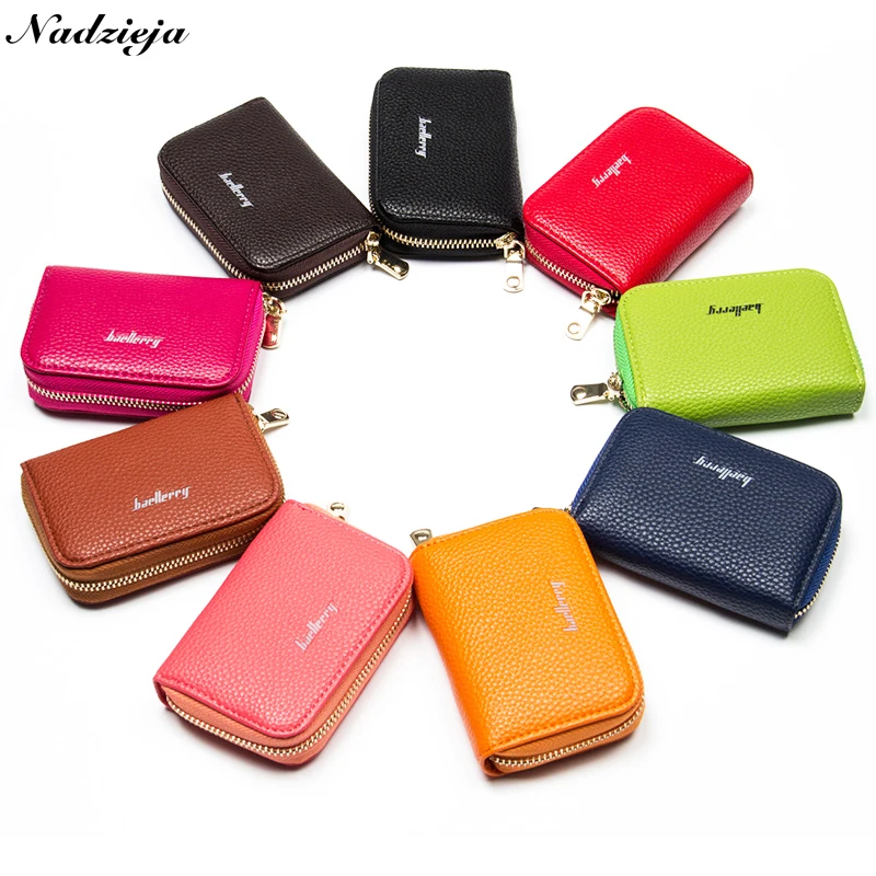 

Nadzieja Baellerry Hot Sale PU Leather Unisex Card Holder Wallets Female Credit Card Holders Women Pillow Card holder Purse