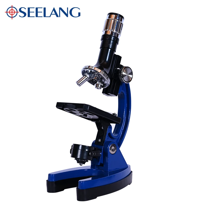 

OSEELANG Microscope Kit Lab LED 100X-600X-1200X Home School Science Educational Toy Gift Biological Microscope Kids Child Teach