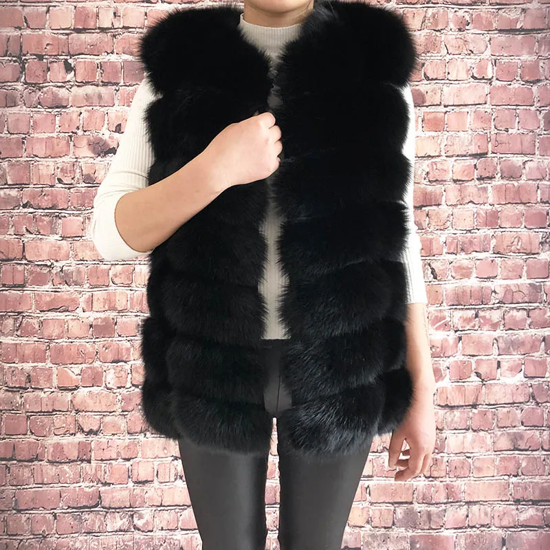 packable down jacket Natural Real Fox Fur Vest Jacket Waistcoat Short sleeveless Vestwoman winter warm Natural Fur Vest Real Fur Jacket Fox Fur Coats puffer coat with hood Coats & Jackets