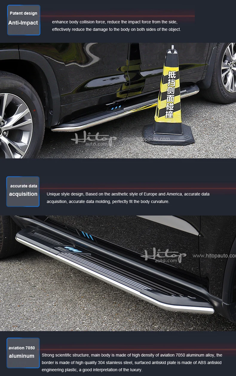 Новейший светодиодный светильник боковая Шаговая панель nerf для ford Explorer Edge Lexus RX VW