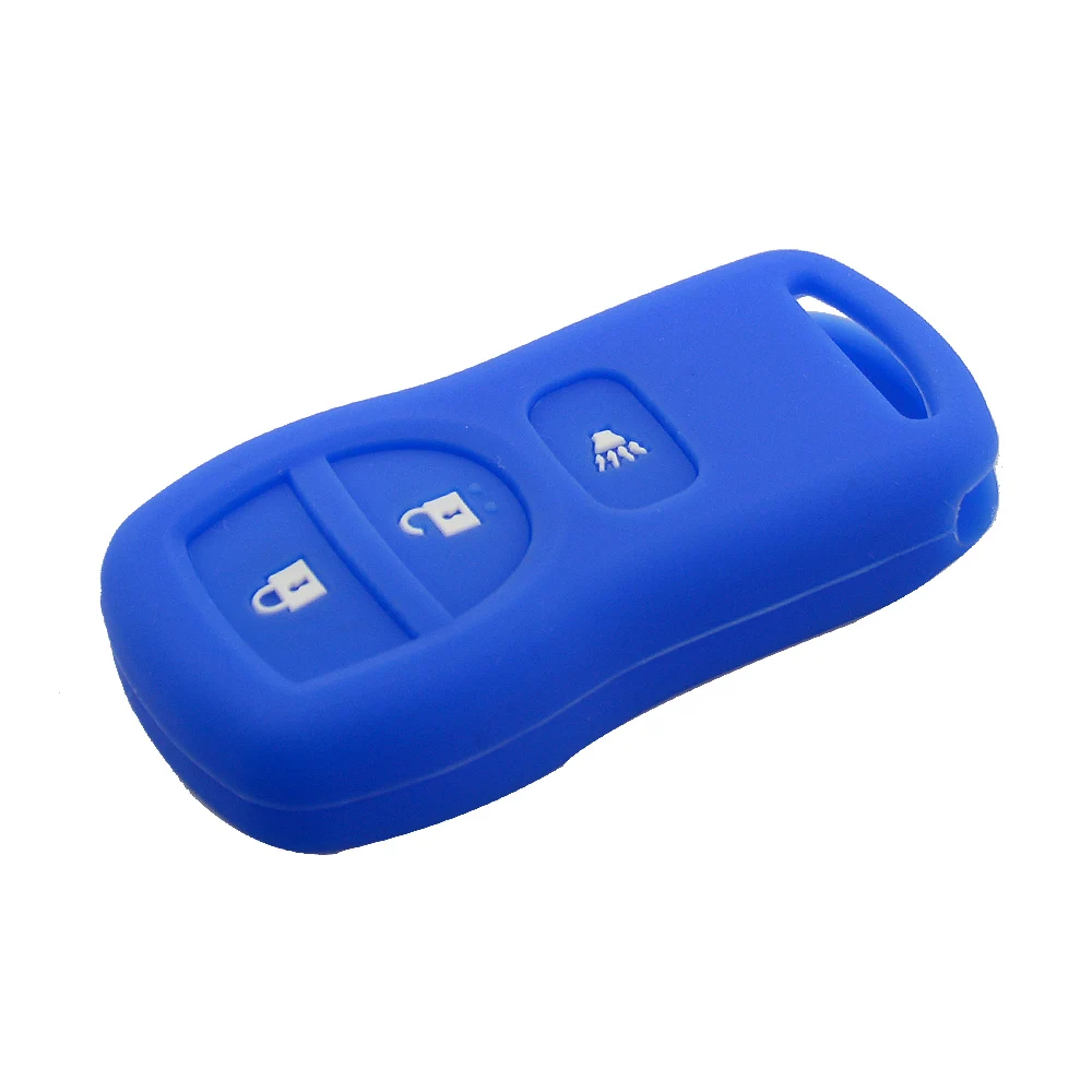 3 buttons silicone car key case for Nissan 5