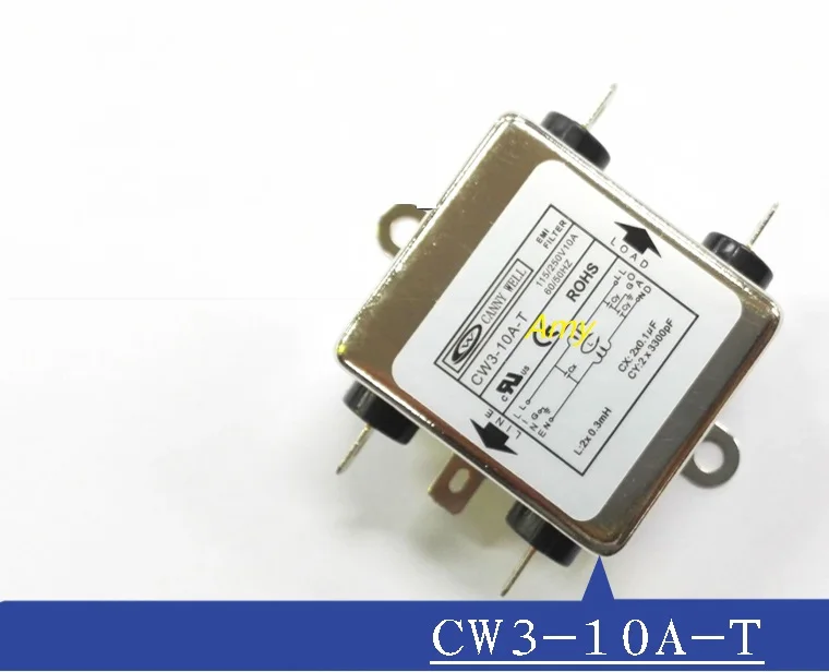Мощность фильтр EMI CW3 6a 10A 20A T Однофазный AC 220 В