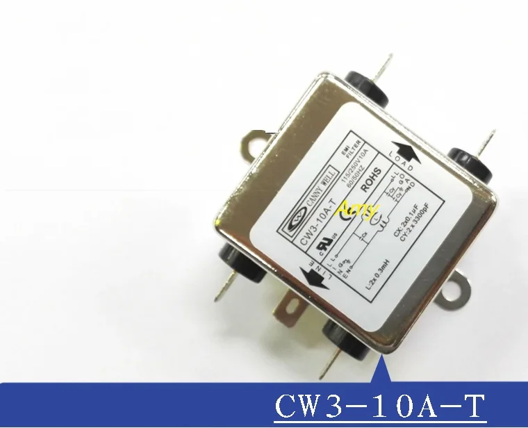 

Power EMI filter CW3 6A 10A 20A T single-phase AC 220V