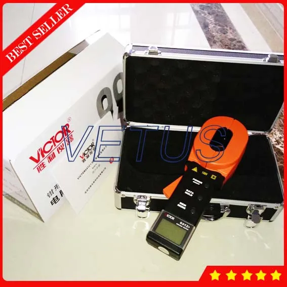 

Handheld Digital Clamp Ground Earth Resistance Meter Tester with lightning rod measuring instrument VC6412+