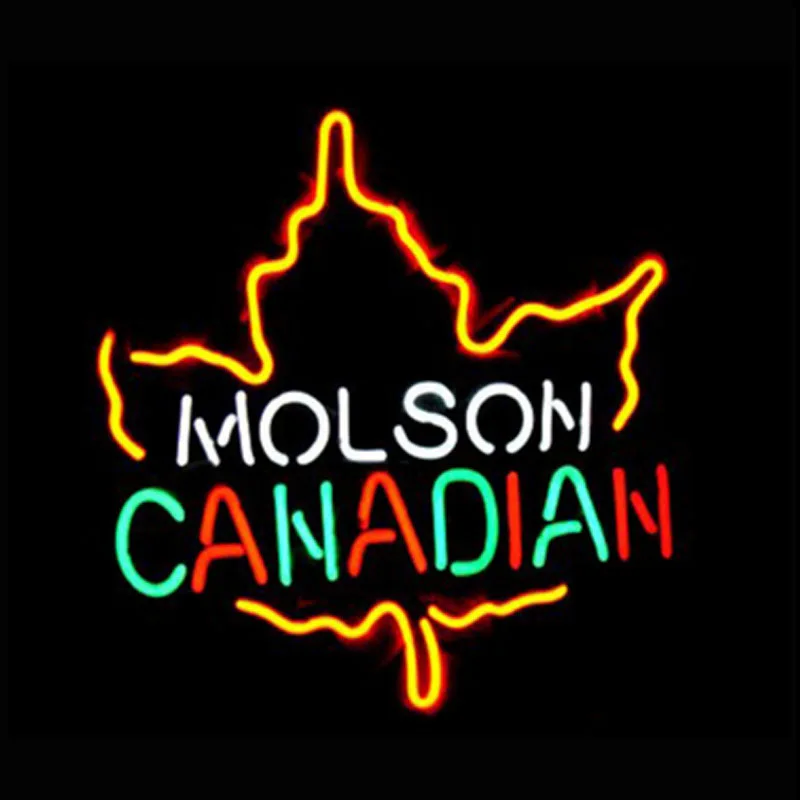 MOLSON канадская неоновая вывеска лампа сказочные огни настоящий блок пивной бар