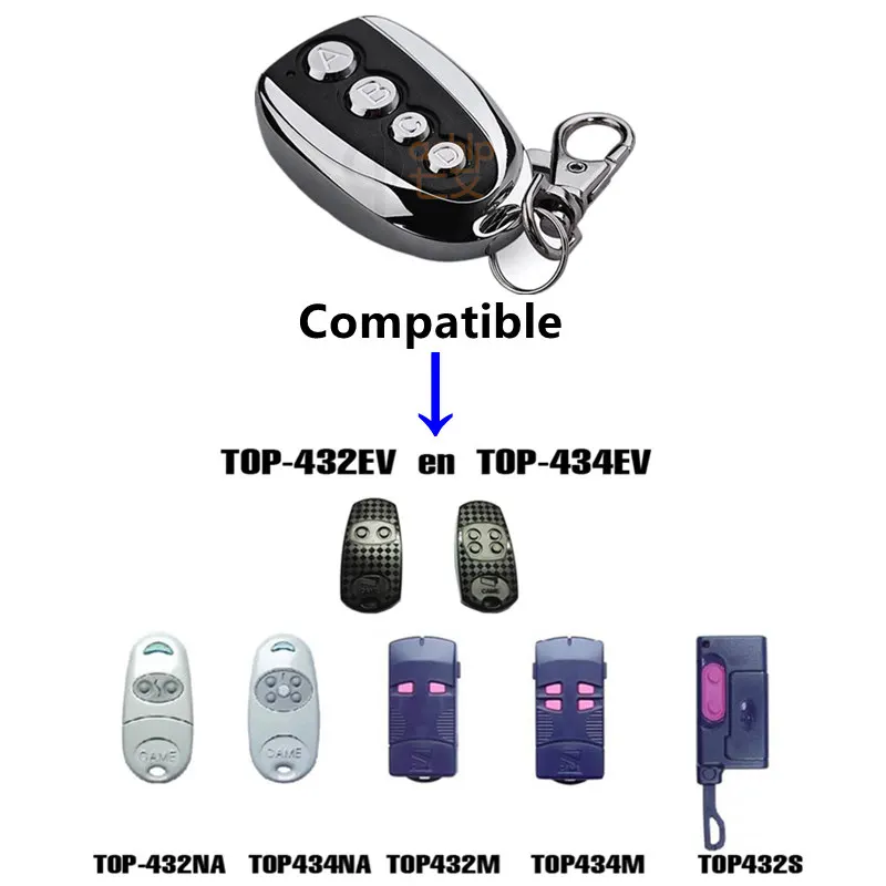 CAME Top-432-na Top 432sa Compatible t/él/écommandes pour porte de garage avec porte-cl/és batterie 12/ V 27/ A Fix Code Clone 433.92/ Mhz