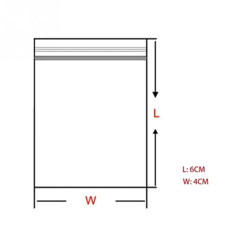 Еда сумки для хранения 100 шт./компл. ювелирные изделия ziplock крышкой 4*6 см ПЭ Прозрачные полиэтиленовые пакеты