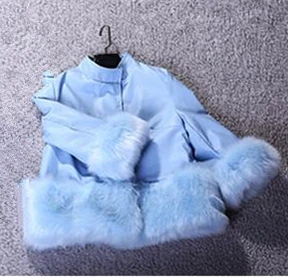 LILIGIRL/детские меховые куртки; детские зимние кожаные топы; Одежда для девочек; верхняя одежда из лисьего меха; детская кашемировая теплая плюшевая куртка; пальто - Цвет: Ali151U