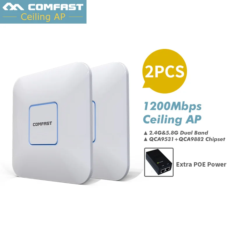 

2pcs Hot Selling~ Comfast 1200Mbps Wifi Access Points Celling AP,Wall dual band Indoor Wireless WiFi Router Repeater nano bridge