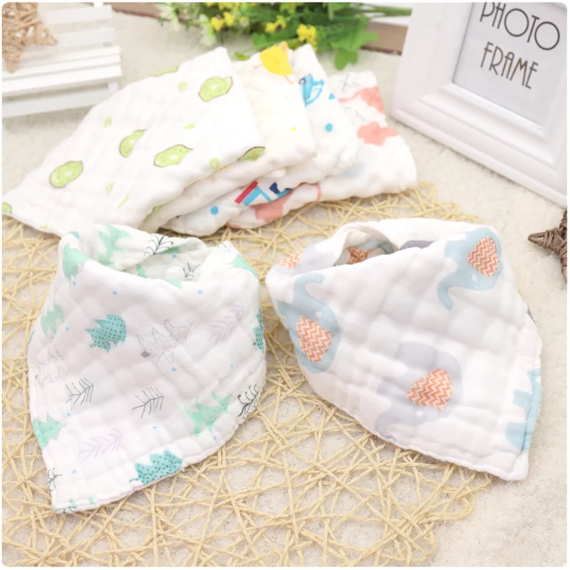 Baby Bibs Girls Boys Baby Cloth Babador Animal Fruit Print Baby Bandana Bibs Bebe Smock Burp Cloths Accessory Infant Baby Stuff