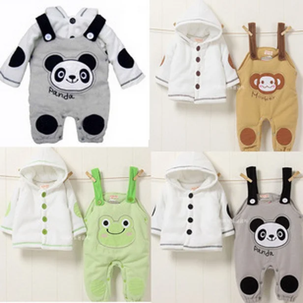Retail 2017 Autumn style Infant clothes Clothing sets Cute Panda 2pcs