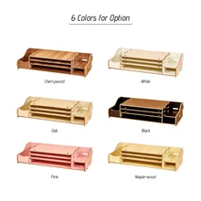 Органайзер настольный органайзер большой размер монитор стояк подставка деревянный Органайзер файл канцелярские принадлежности держатель для офисных столов школы дома