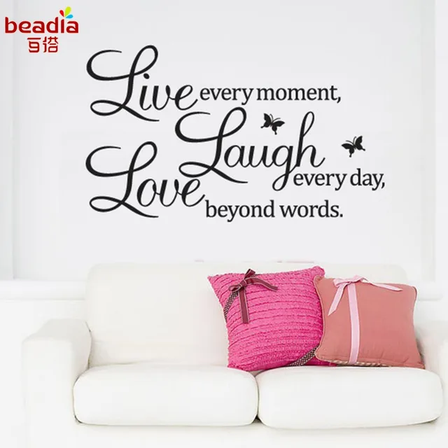 Xcm English Word Live Laugh Love Quote Decal Removable Art Wall Stickers Home Decor Xcm English Word Live Laugh Love Quote Decal Removable Art Wall Stickers Home Decor