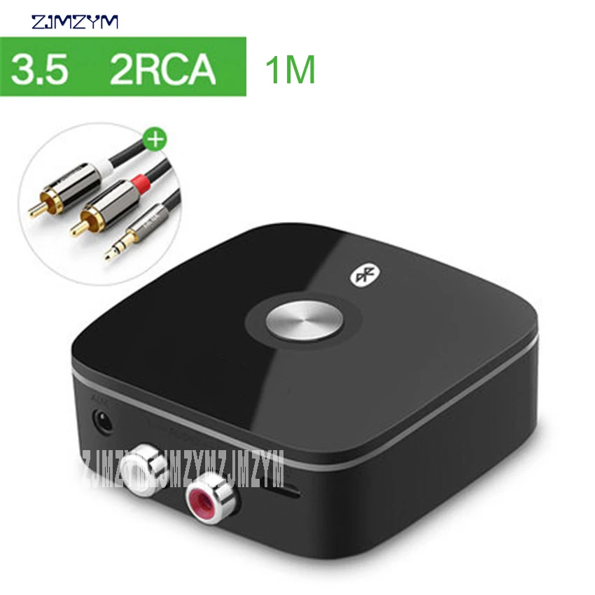 

30445 Wireless Car 4.2 Bluetooth Receiver Adapter 3.5mm/ 2RCA AUX Audio Music Adapter for Car Speaker MP3 Phone Headphone black