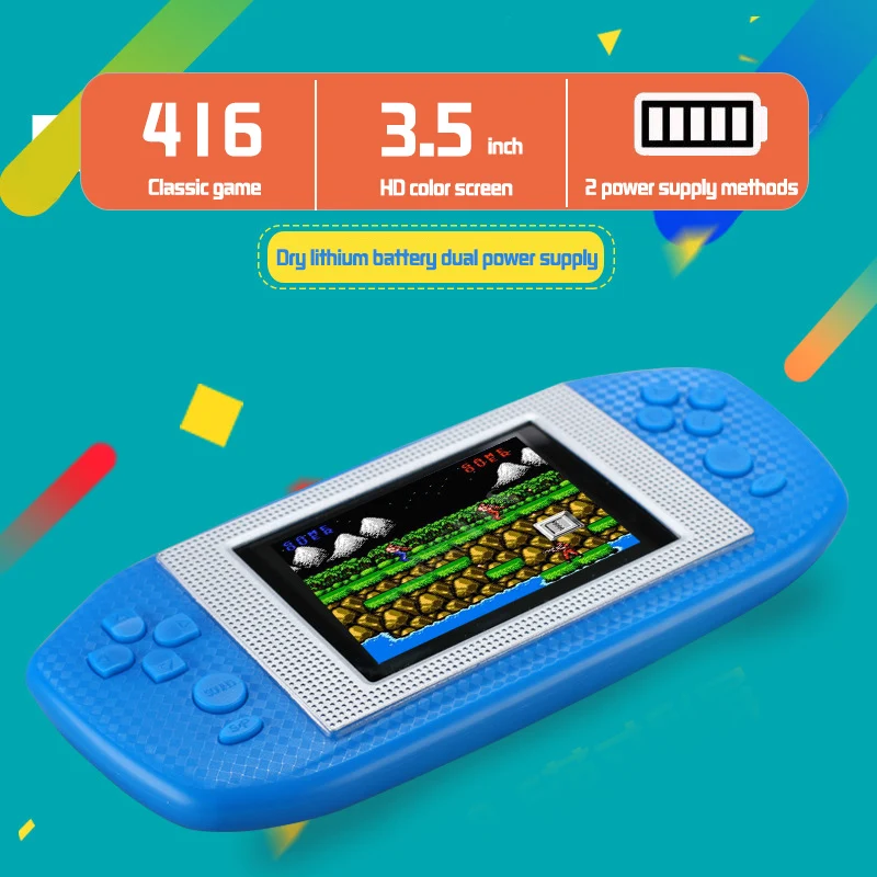 Ultra Thin Portable Handheld Game Consoles 3.5" color screen children's