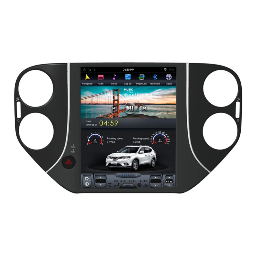 

10.4'' Vertical Tesla Style Android 8.1 PX6 Car DVD GPS for Volkswagen tiguan 2009 2010 2011 2012 2013 2014 2015 2016 2017