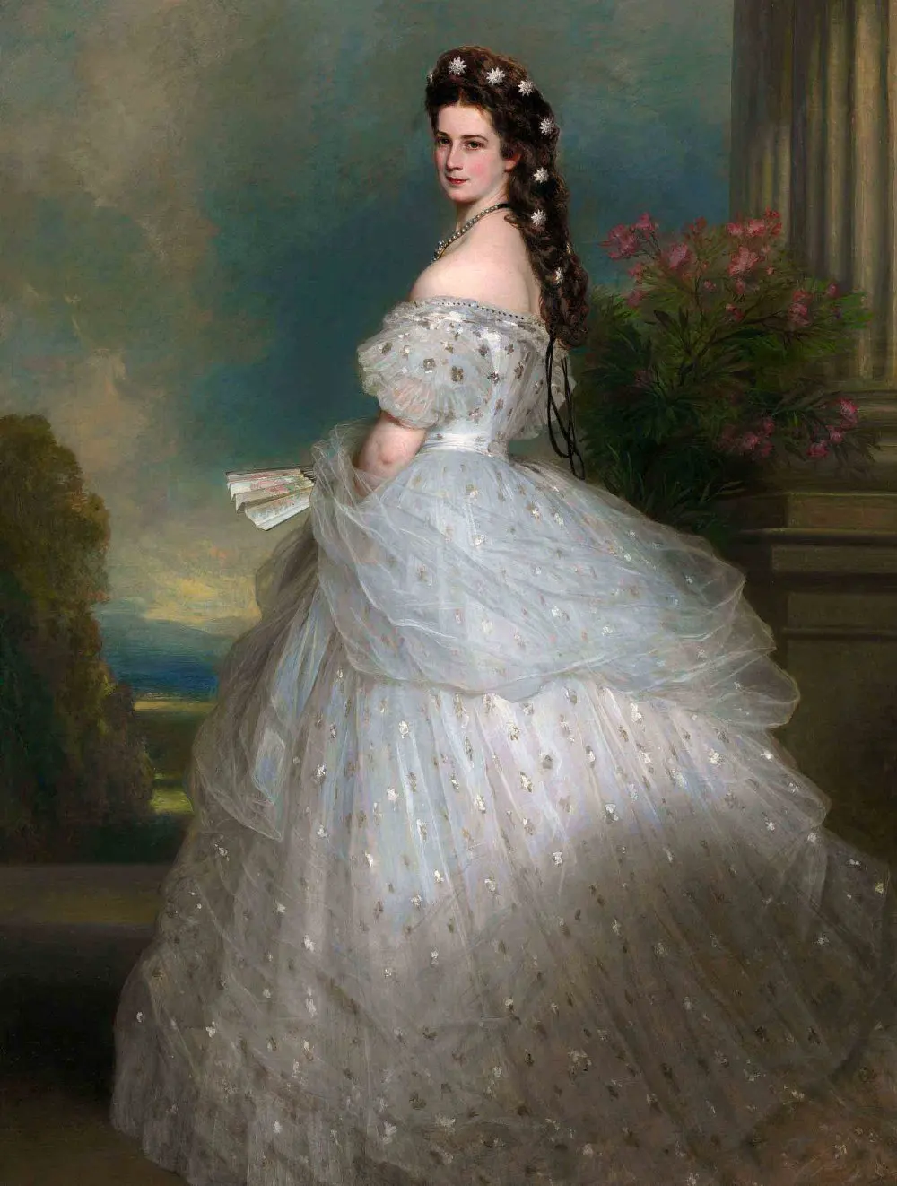 Elisabeth_of Austria от Franz Xaver Winterhalter портретная картина холст печать холст живопись плакат домашний декор искусство