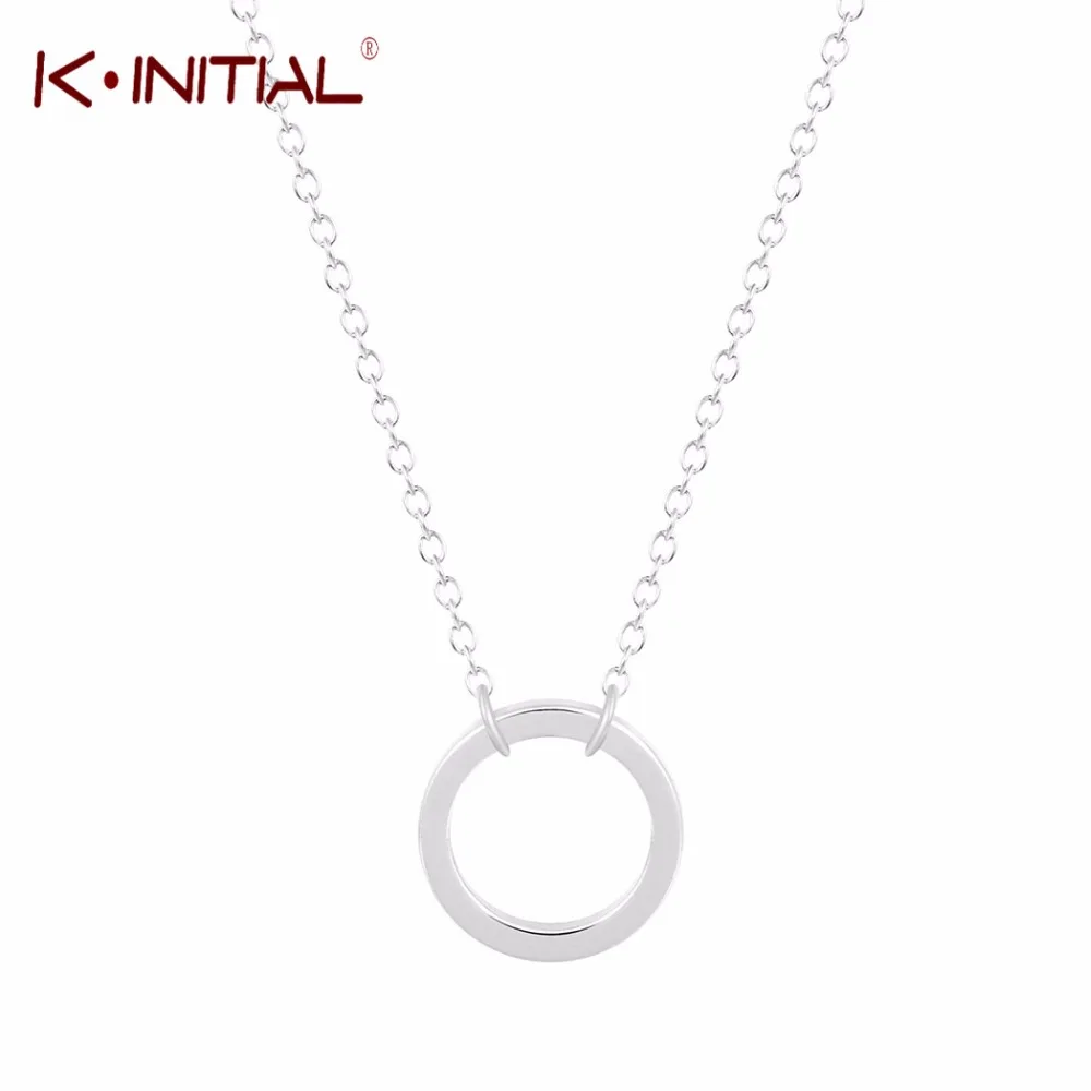 Kinitial 10 шт. Модные Простые Круг Ожерелья для мужчин кулон кружок контур Цепочки и