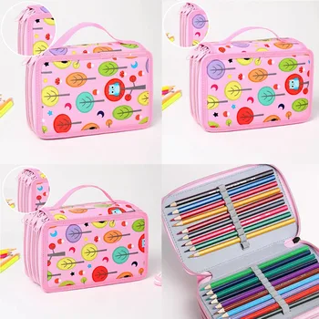 

Innovative Practical Pencil Bag 36/48/72 Color Porous Student Cartoon Large-capacity Art Sketch Color Lead Storage Pencil Case