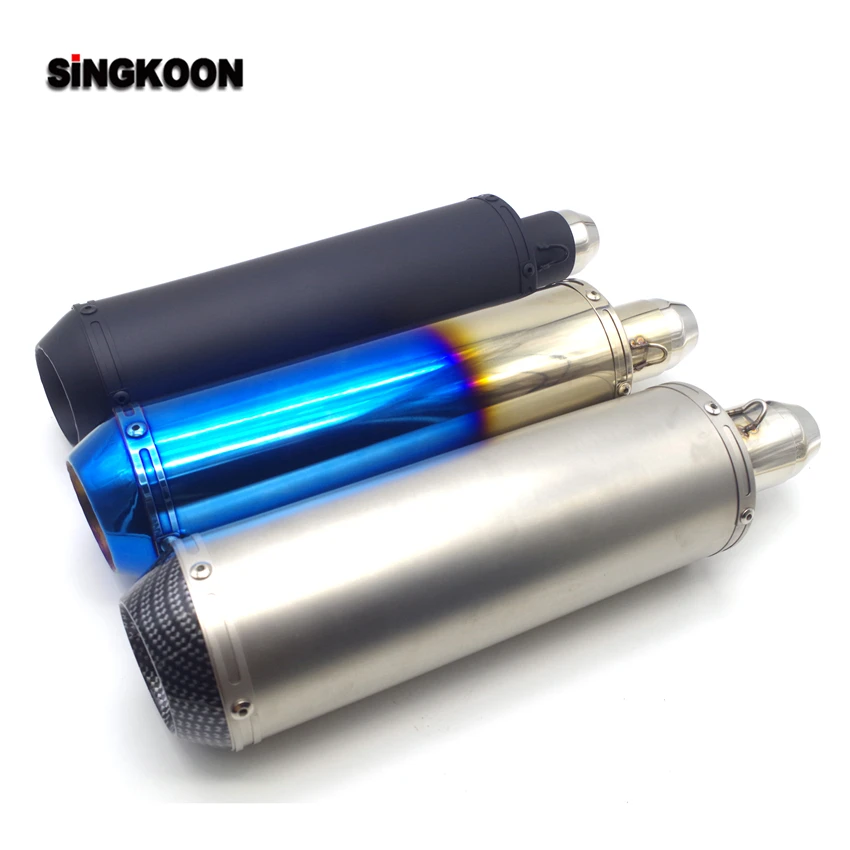 

2019 The Newest 51mm Universal motorcycle exhaust muffler Pipe escape moto FOR majesty 400 africa twin gsx s750 ninja 300 Suzuki