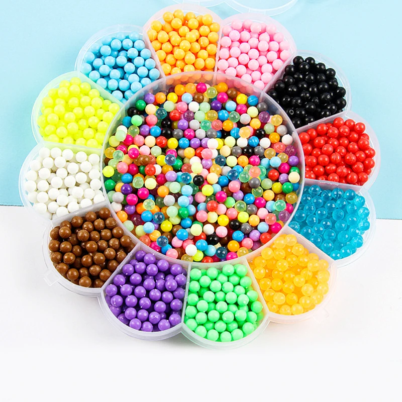 aquabeads 5200 шт. 24 цвета бусины головоломки кристалл Цвет DIY Aqua распыления воды набор