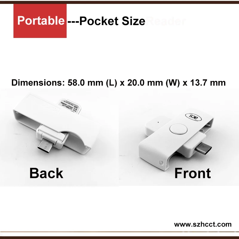 Карманный мат II смарт-контактный микросхема памяти usb type-C кард-ридер ACR39U-NF