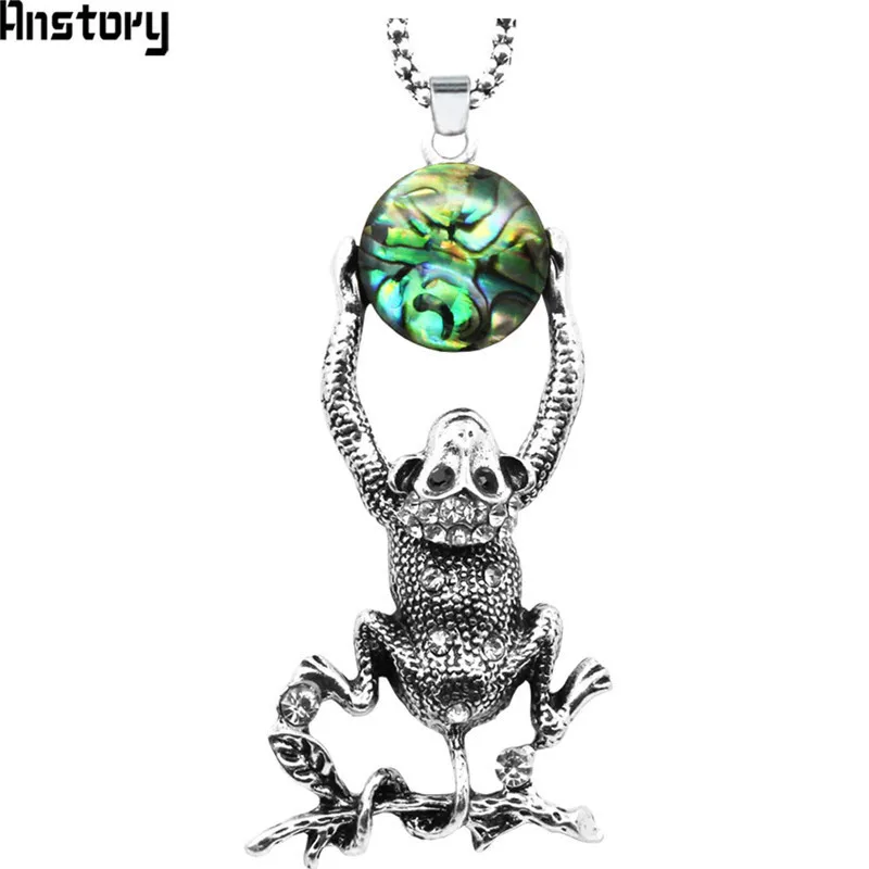 

Monkey Pendant Necklace Vintage Shell Leather Chokers Animal Necklace For Women Antique Silver Plated Fashion Jewelry