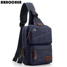 ARNOCHENpockets парусиновая Мужская Грудь сумка мужская сумка Повседневная маленькая сумка через плечо многофункциональный Посланник Сумки XD103