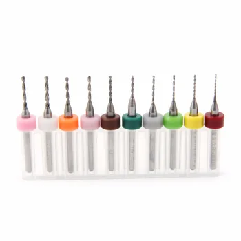 

OOTDTY 10Pcs/SET PCB Print Circuit Board Carbide Mini Micro Drill Bits CNC 0.6-1.5mm New 2017
