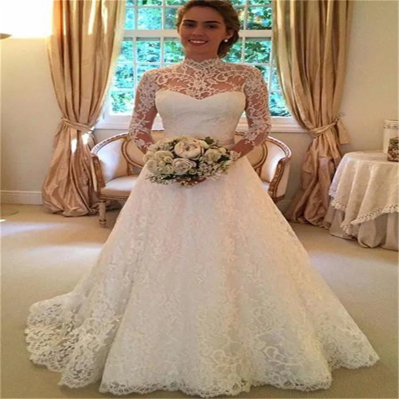 Large size Spring dresses Woman White Backless Lace Mermaid NightClub Dress 2019 Long Sleeve Party Gown Bride Dress (3) - 