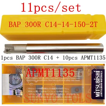

11pcs/set BAP 300R C14-14-130/C14-14-150 CNC Milling cutter bar 1pcs+10pcs APMT1135 H2/M2 VP15TF CNC Carbide insert