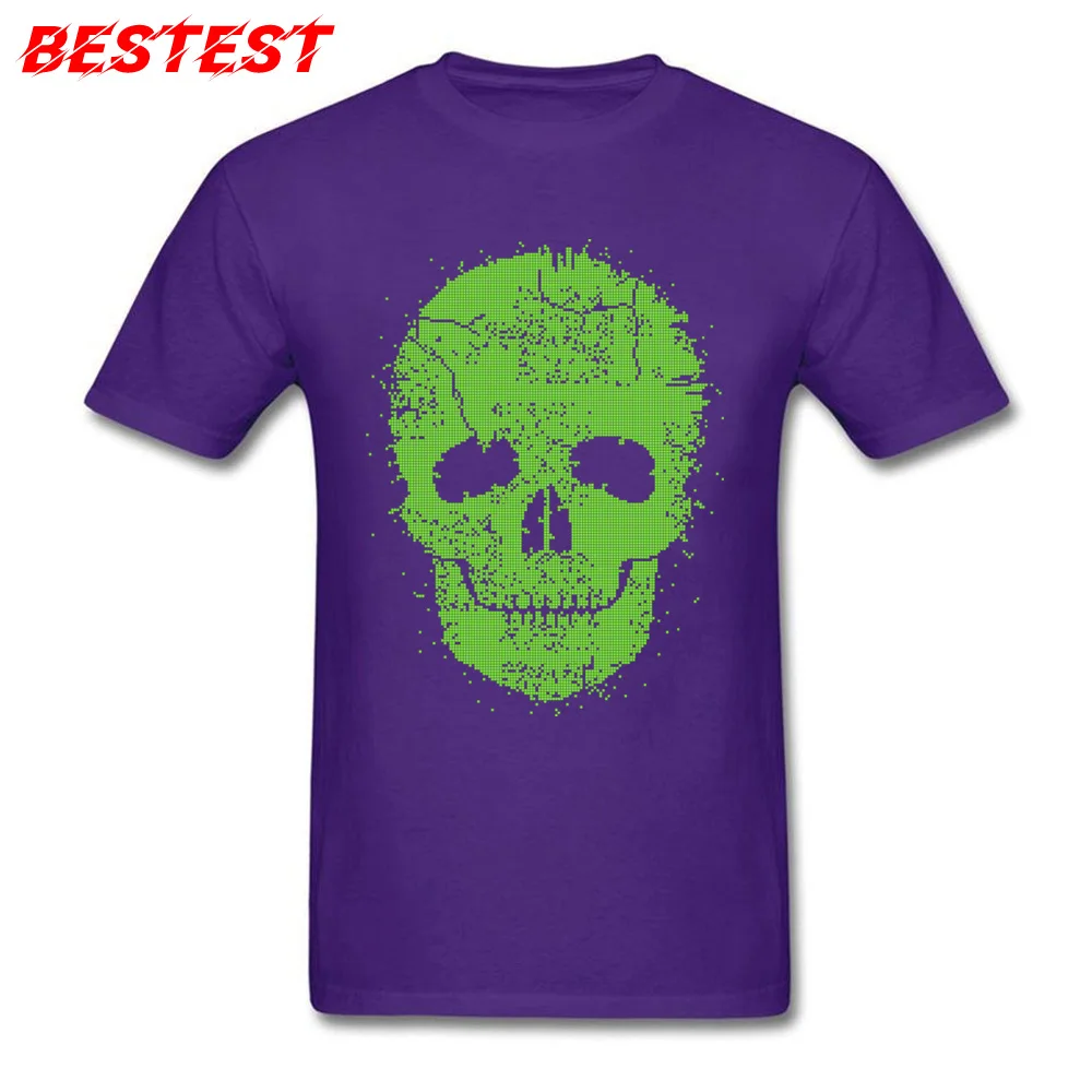 Acid Skull Toxic Green Top T-shirts Fitted Short Sleeve comfortable 100% Cotton Round Neck Boy T Shirt Tops Shirts Summer/Fall Acid Skull Toxic Green purple