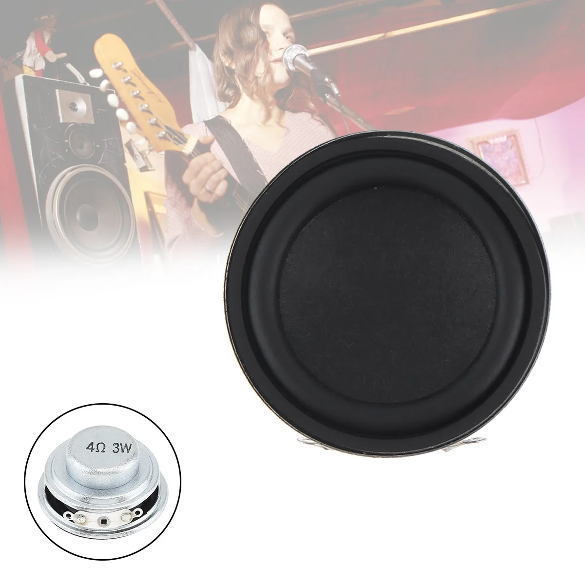 

1.5 Inch 3W Waterproof Aluminum Cap Tweeter Portable Speaker Unit with Full Frequency Rubber Edge for DIY Soundbox Loudspeaker