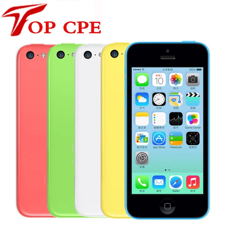 iPhone 5C, 16 ГБ, 32 ГБ, 8 ГБ, Заводская разблокировка, 3G, двухъядерный WCDMA, Wi-Fi, gps, 8 Мп камера, 4,0 дюймов, IOS iCould, мобильный телефон