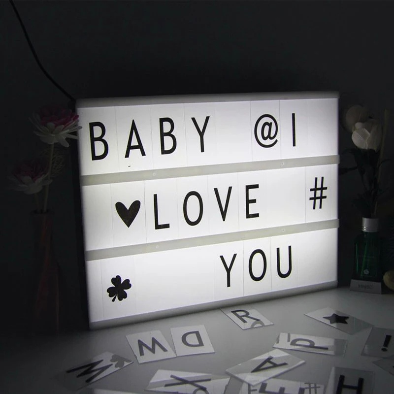 Merry Christmas Words Decoration LED Alphabet Lightbox Letter Light