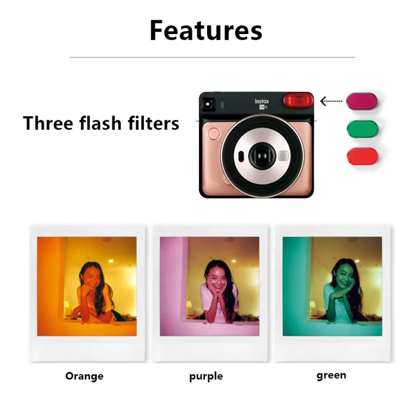 Белая пленка для Fuji Instax квадратный 6 пленка для камеры моментальной печати Камера трехцветный флэш-память для мгновенной фото камеры Polaroid Камера пленка фото Камера в моментальной печати